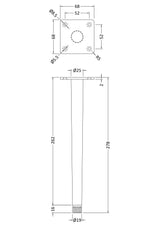 Matt Black Wall Hung Vanity Decorative Legset
