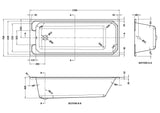Modern Splash Ascott 1700mm x 700mm Single Ended Straight Bath