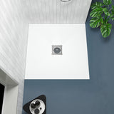 800 x 800mm White Slate Slimline Square Shower Tray