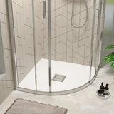 800mm White Slate Slimline Quadrant Shower Tray