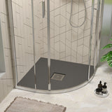 800mm Grey Slate Slimline Quadrant Shower Tray