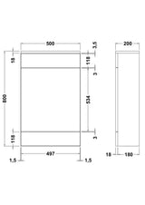 Modern Splash choice Turin 500mm Gloss White Floor Standing WC Unit