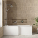 Modern Splash 1700mm Square PVC Shower Bath Side Panel Waterproof