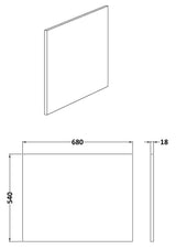 700mm L-Shape Square Satin Green MDF Matt Shower Bath End Panel