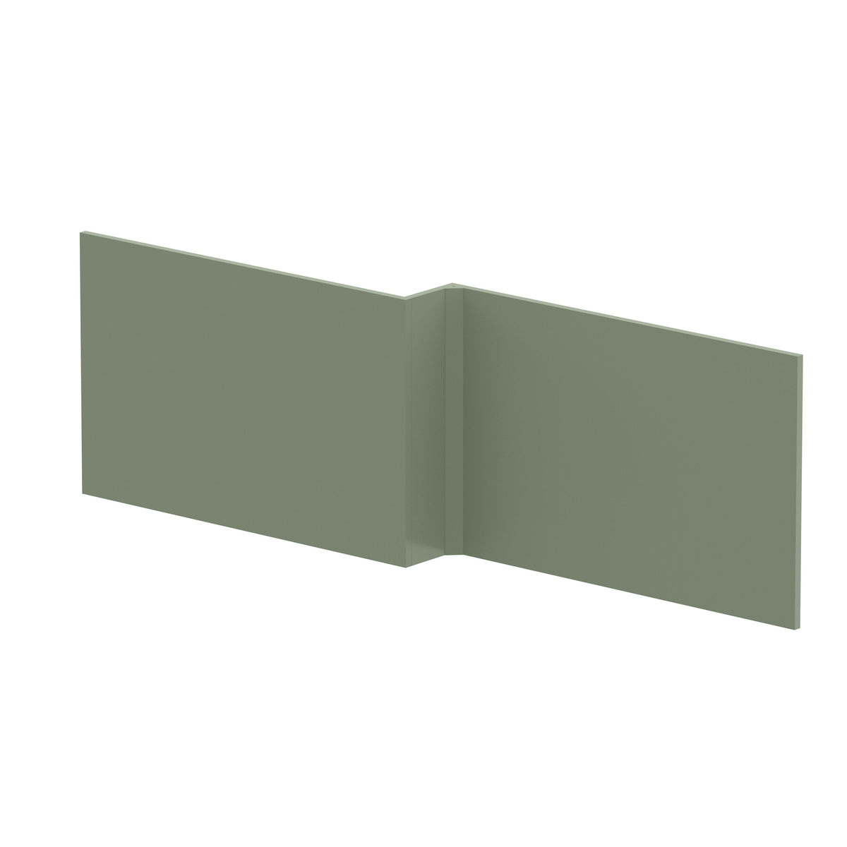 1700mm L-Shape Square Satin Green MDF Matt Shower Bath Front Panel
