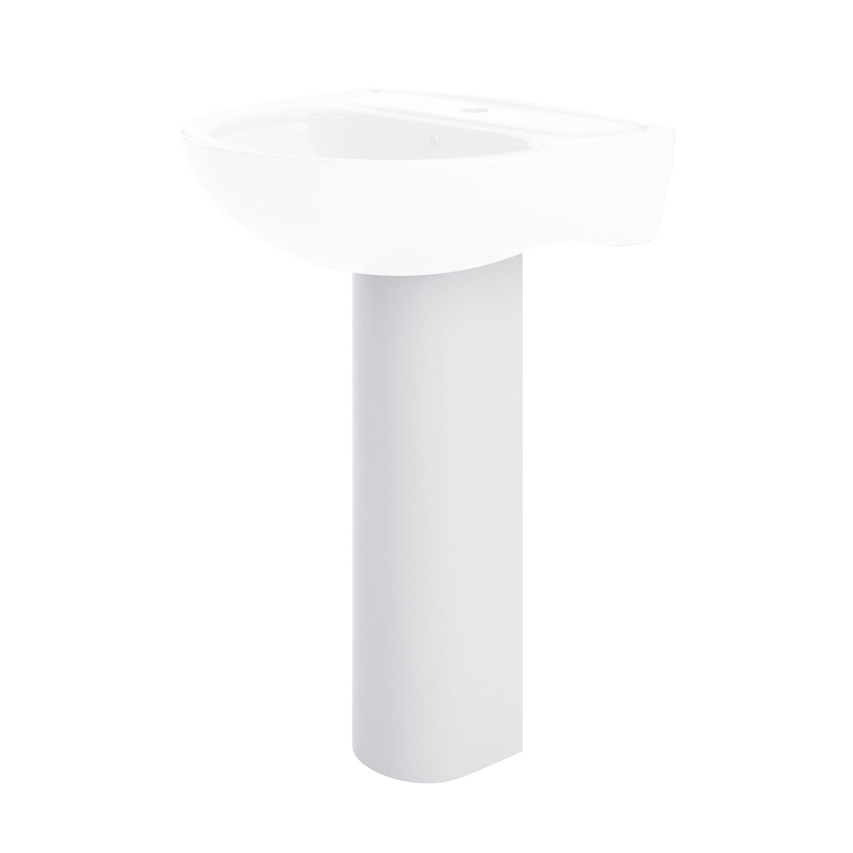 Modern Splash Lawton White Contemporary Full Pedestal