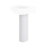 Modern Splash Lawton White Contemporary Full Pedestal