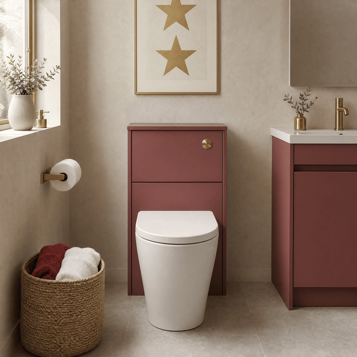 Modern Splash 500mm Smoked Red Floor Standing WC Unit