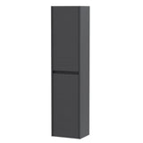 Modern Splash 350mm Graphite Grey Woodgrain Wall Hung Tall Cabinet