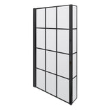 Modern Splash 800mm Matt Black L Shape Matrix Hinged Bath Screen With Fixed Return