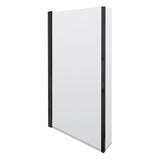 Modern Splash 800mm Matt Black L Shape Hinged Bath Screen