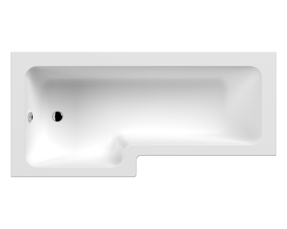 Modern Splash 1800mm L-Shaped Left-Hand Square Shower Bath
