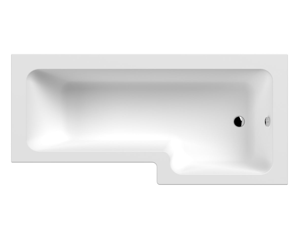 Modern Splash 1800mm L-Shaped Right-Hand Square Shower Bath