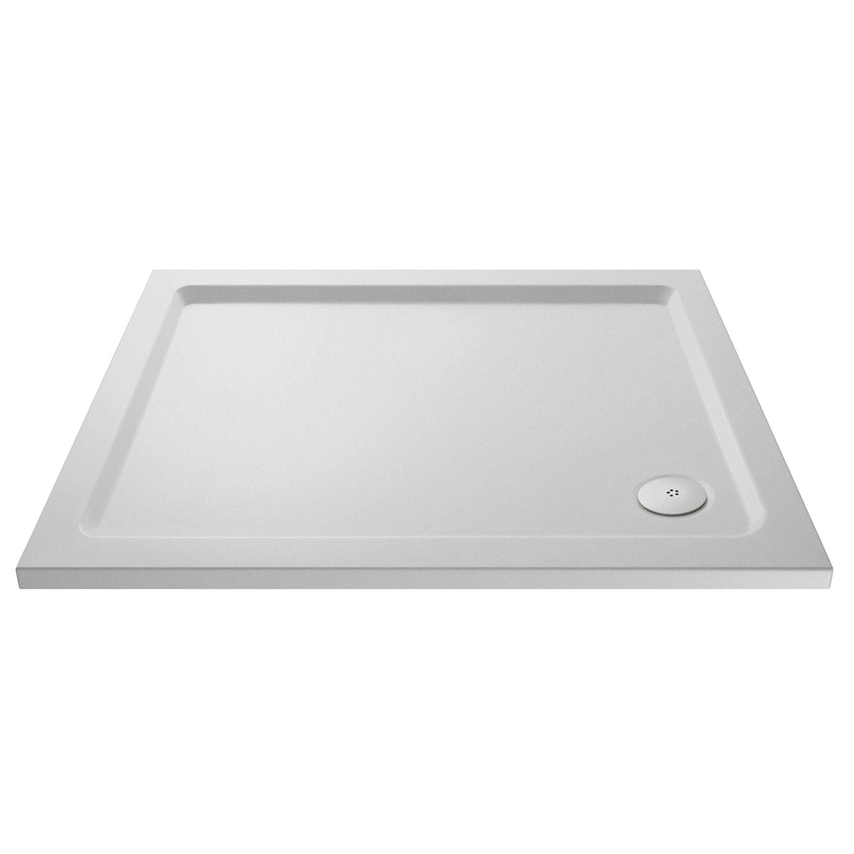 1000 x 800mm White Slip Resistant Slimline  Rectangular Shower Tray