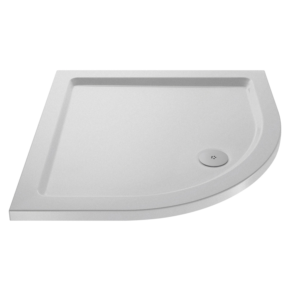 900mm White Slip Resistant Slimline Quadrant Shower Tray