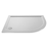 1000 x 800mm White Slip Resistant Slimline Right Hand Offset Quadrant Shower Tray