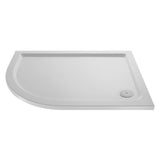 1200 x 900mm White Slip Resistant Slimline Left Hand Offset Quadrant Shower Tray