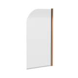 Modern Splash Brushed Bronze Round Hinged Bath Screen