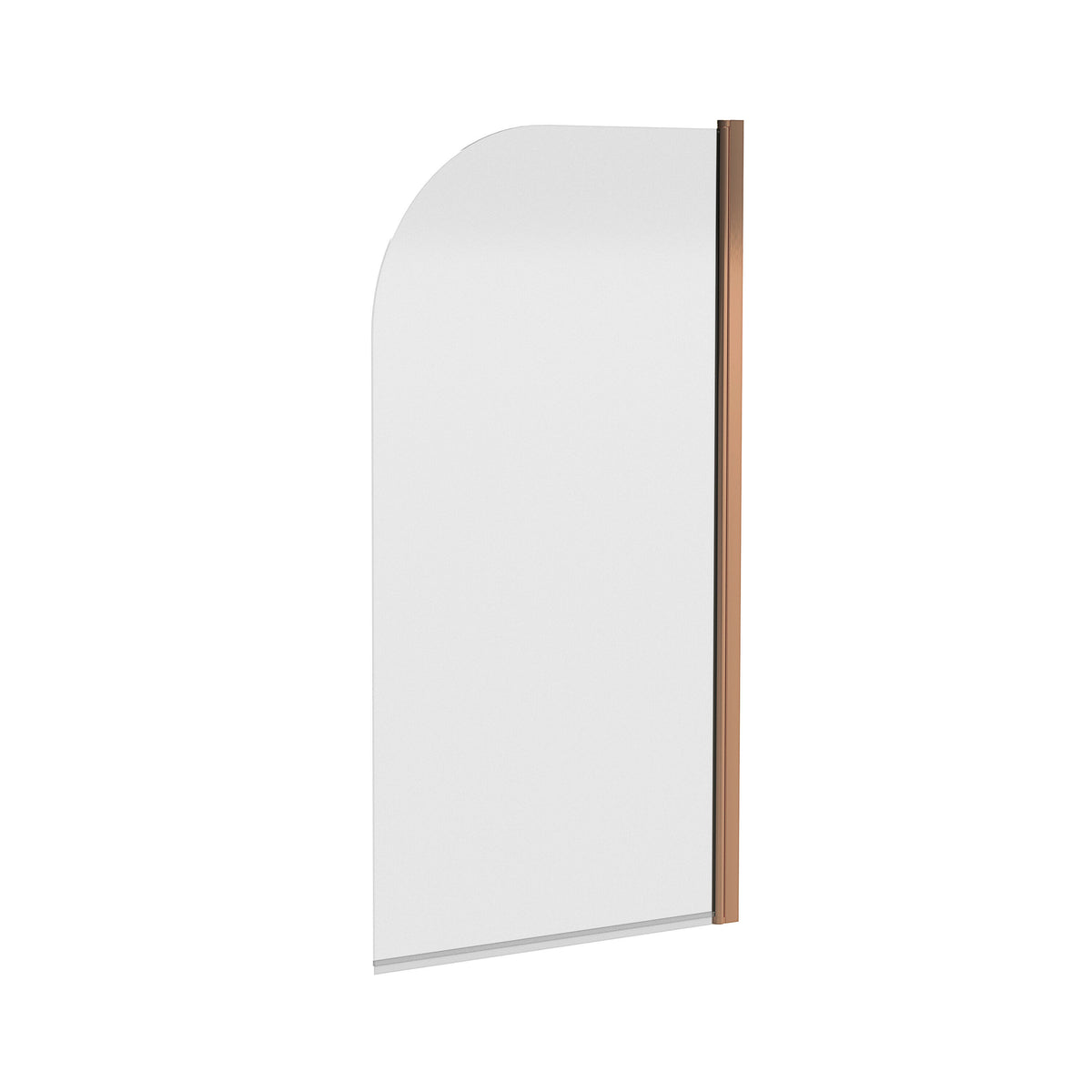 Modern Splash Brushed Bronze Round Hinged Bath Screen