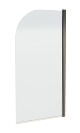 Modern Splash 800mm Brushed Pewter Bath Screen