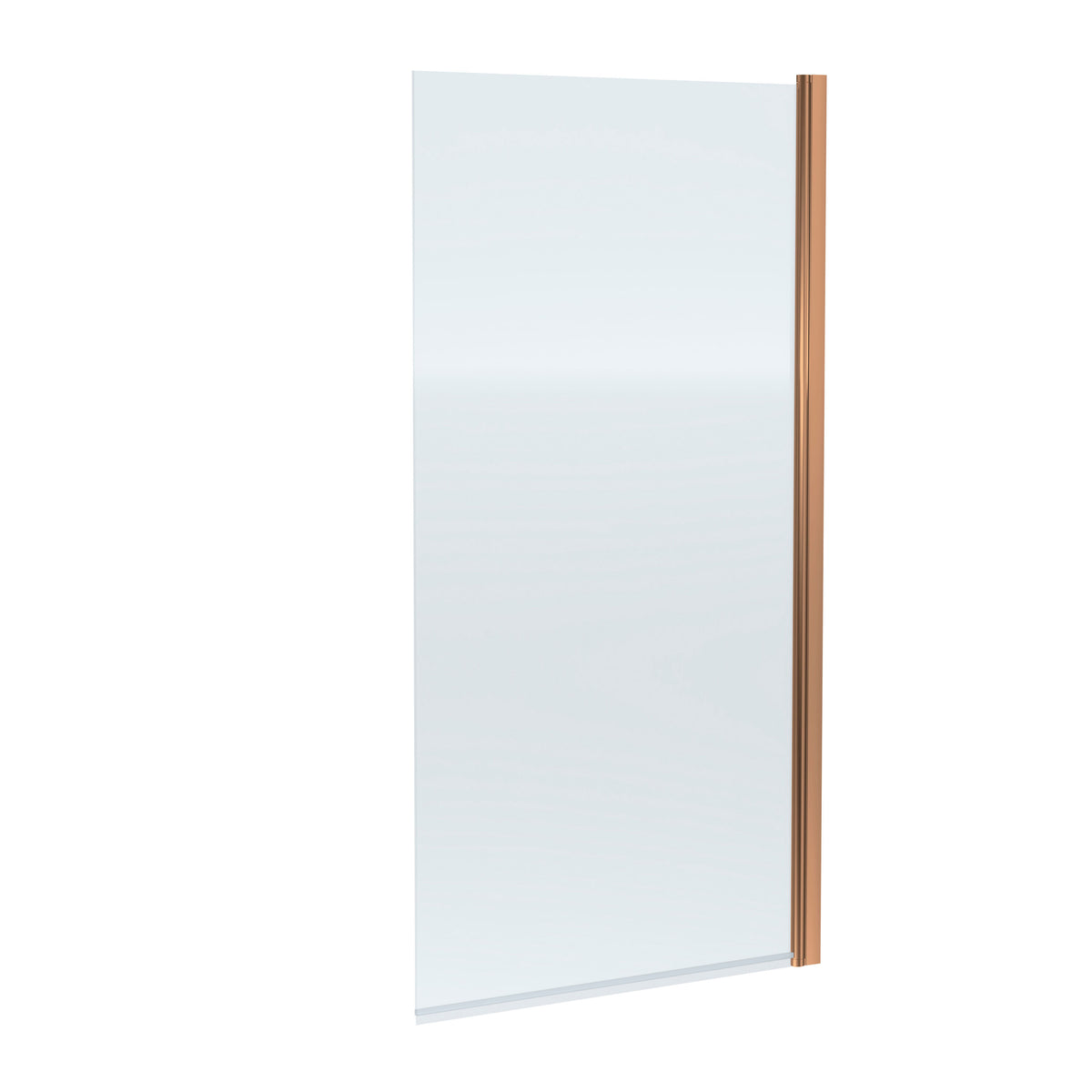 Modern Splash Brushed Bronze Square Hinged Bath Screen