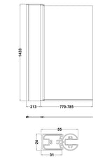 Modern Splash 1000mm Chrome Bath Screen With Fixed Panel