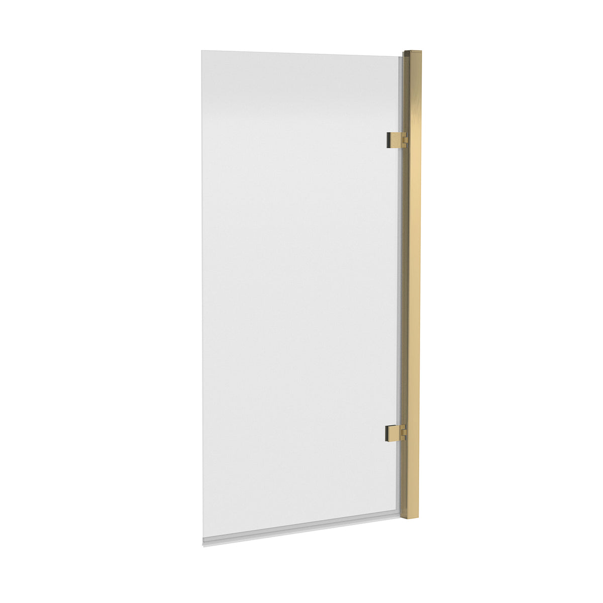 Pacific 800mm Brushed Brass Hinged Bath Screen