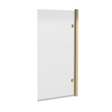 Pacific 800mm Brushed Brass Hinged Bath Screen