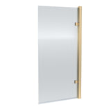 Modern Splash 800mm Brushed Brass Fluted Hinged Bath Screen