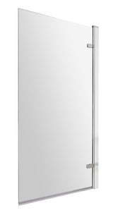 800mm Chrome Hinged Bath Screen