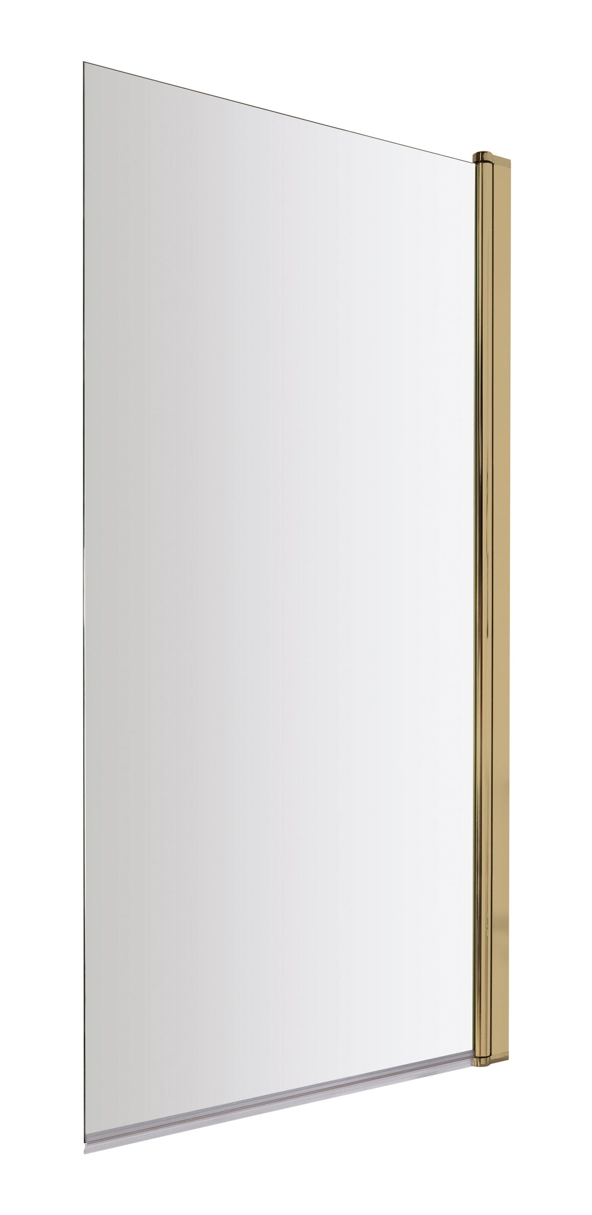 800mm Brushed Brass Bath Screen