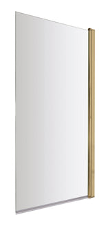 800mm Brushed Brass Bath Screen