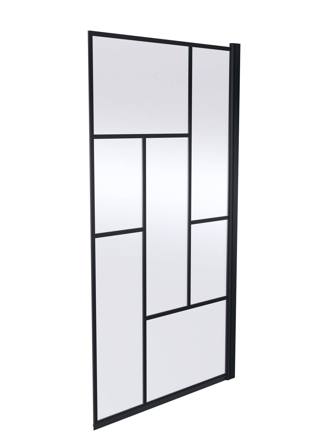 Modern Splash 800mm Matt Black Bath Screen