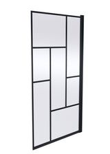 Modern Splash 800mm Matt Black Bath Screen