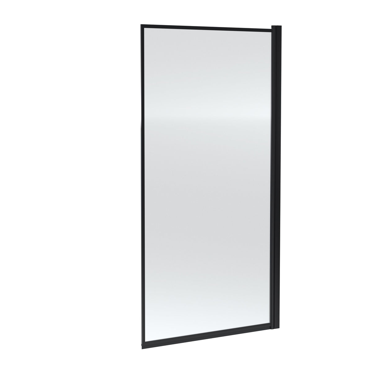 800mm Matt Black Bath Screen