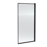 800mm Matt Black Bath Screen