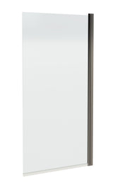 Modern Splash 800mm Matt Black Bath Screen