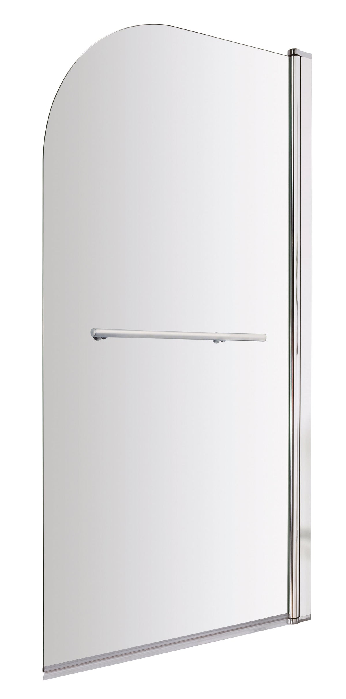 Modern Splash 800mm Chrome Bath Screen With Rail