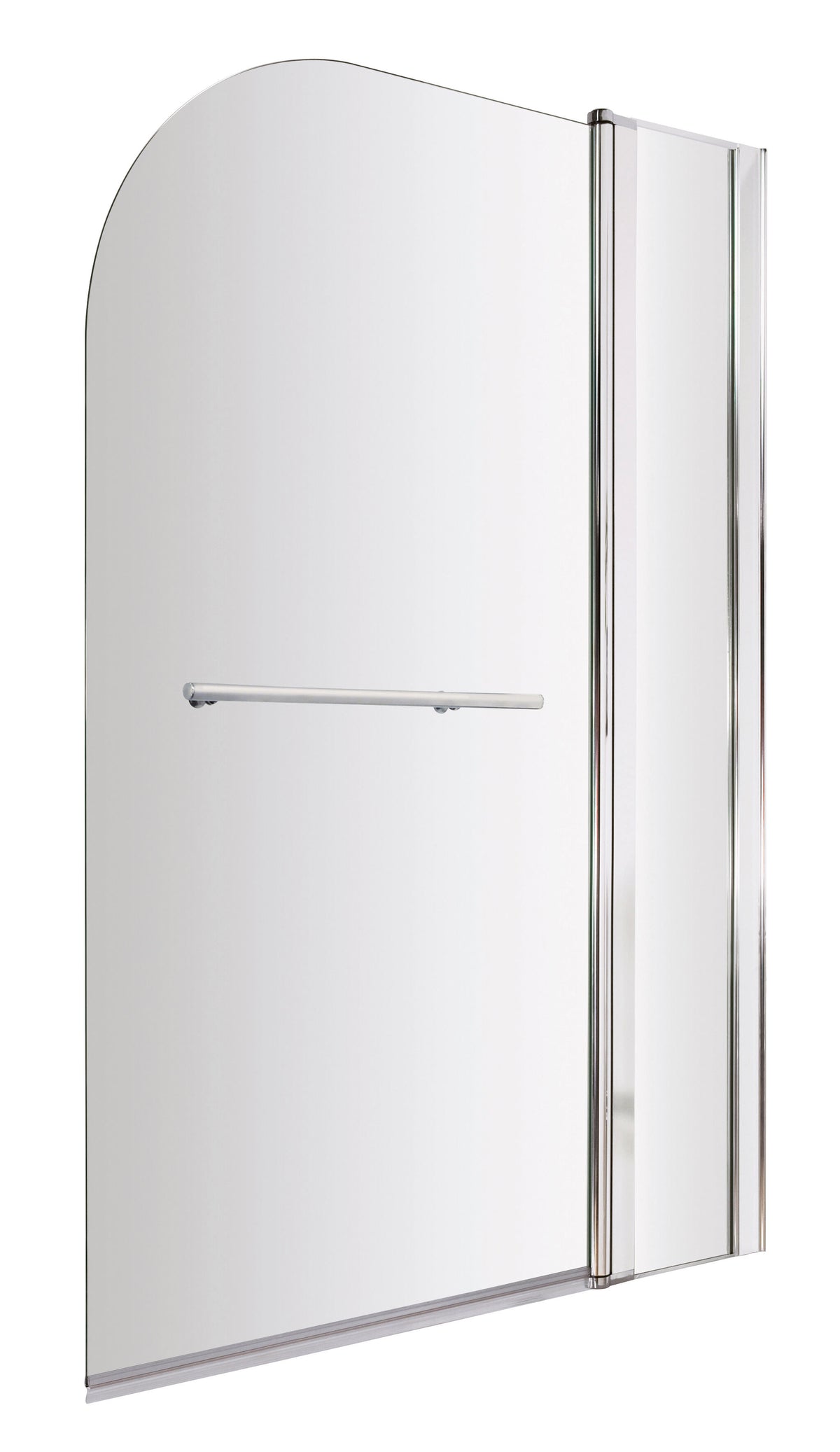 Modern Splash 1000mm Chrome Bath Screen With Rail And Fixed Panel