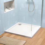 900 x 900mm White Slimline Square  Shower Tray