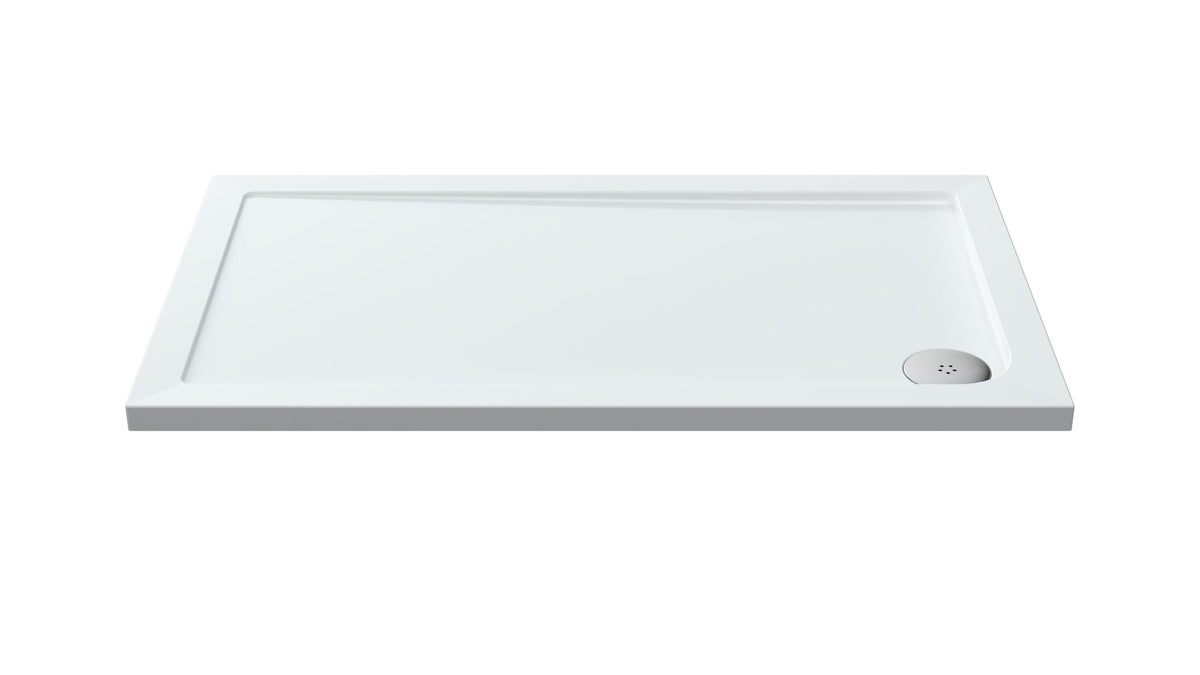 1200 x 700mm White Slimline Rectangular Shower Tray
