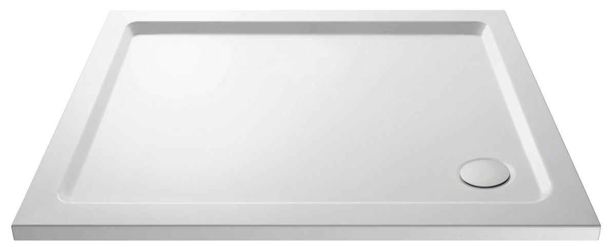 1000 x 900mm White Slimline Rectangular Shower Tray