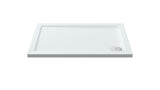 1000 x 700mm White Slimline Rectangular Shower Tray