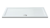1400 x 700mm White Slimline Rectangular Shower Tray