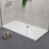 1400 x 700mm White Slimline Rectangular Shower Tray