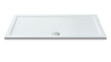 1400 x 760mm White Slimline Rectangular Shower Tray