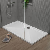 1400 x 760mm White Slimline Rectangular Shower Tray