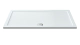 1400 x 800mm White Slimline Rectangular Shower Tray