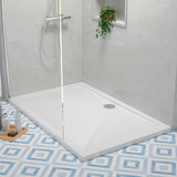 1400 x 900mm White Slimline Rectangular Shower Tray