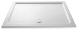 1500 x 700mm White Slimline Rectangular Shower Tray